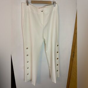 Vilagallo White Mikaela Trouser Button Legs